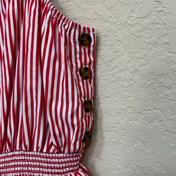 Habitual Kids One Shoulder Romper- Red, Size 10, Like New - Picture 4 of 7